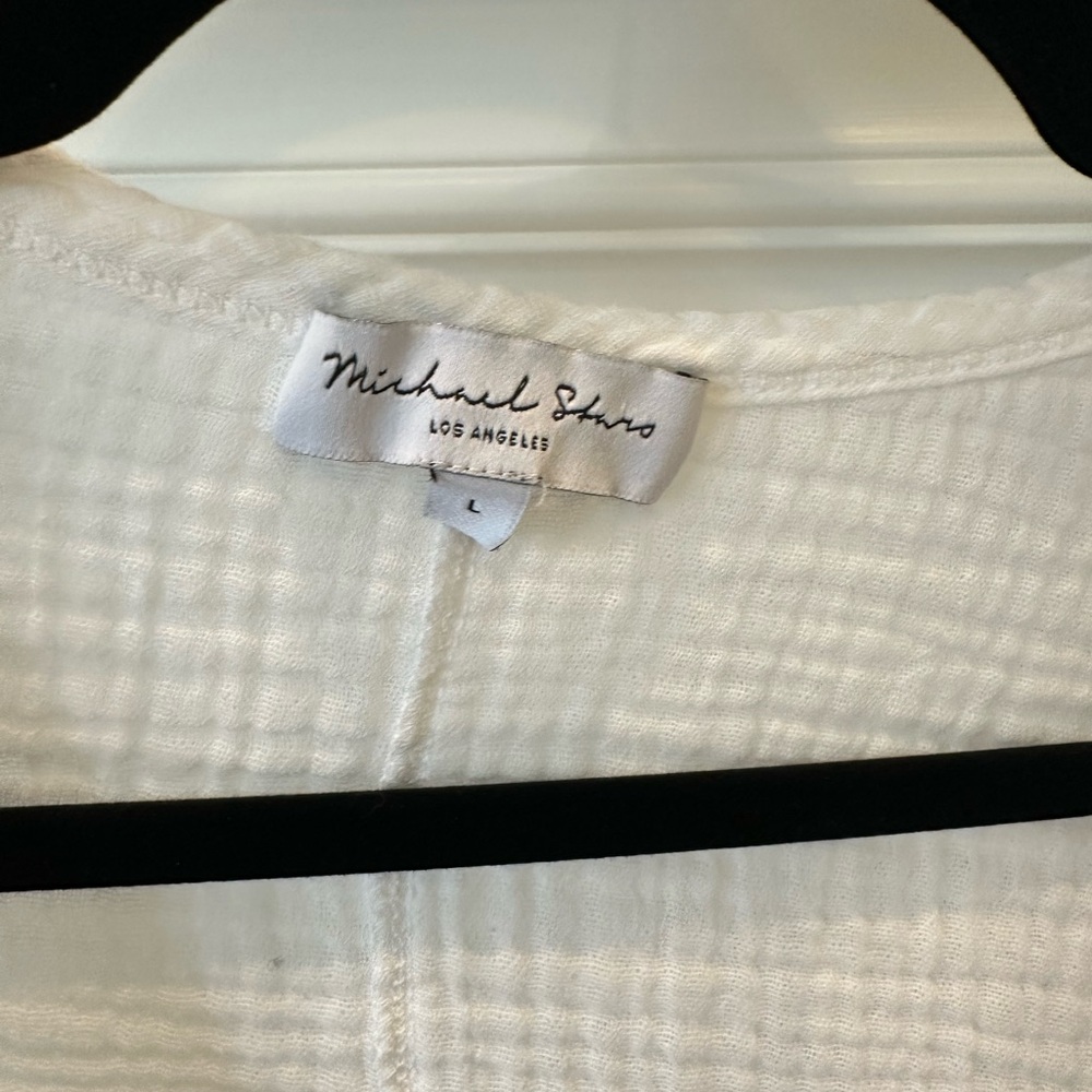 Michael Stars White Gauze Top EUC large - Picture 2 of 4